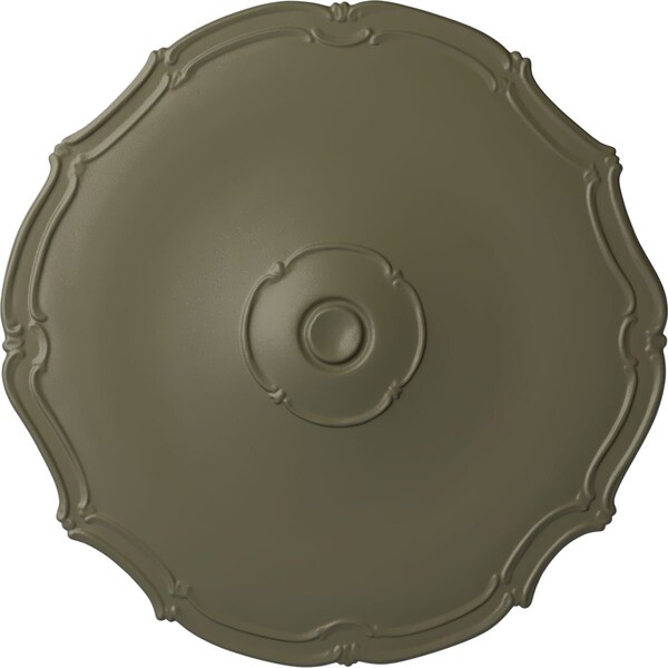 Ekena Millwork Pompeii Ceiling Medallion (Fits Canopies up to 2"), Hand-Painted Spartan Stone, 18 7/8"OD x 1 1/2"P CM18POSSF - main